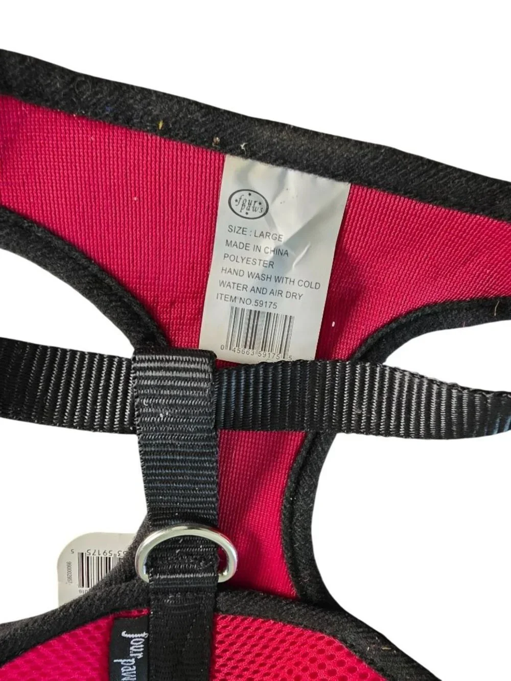 Walk-About Comfort Control Dog Harness Large Red Adjustable Lightweight Mesh Fab